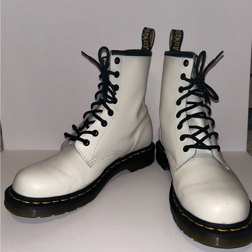 SOLD ON FB MARKETPLACE- Dr. Martens White Leather Boots